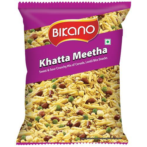 200 G Crispy And Tasty Bikano Khatta Meetha Namkeen For Snacks Carbohydrate: 25 Percentage ( % )