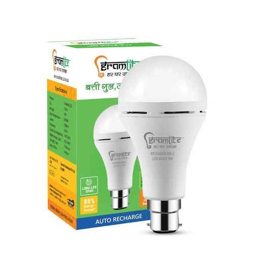 9w Ac-dc Inverter Rechargeable Led Bulb For Commercial And Domestic Indoor