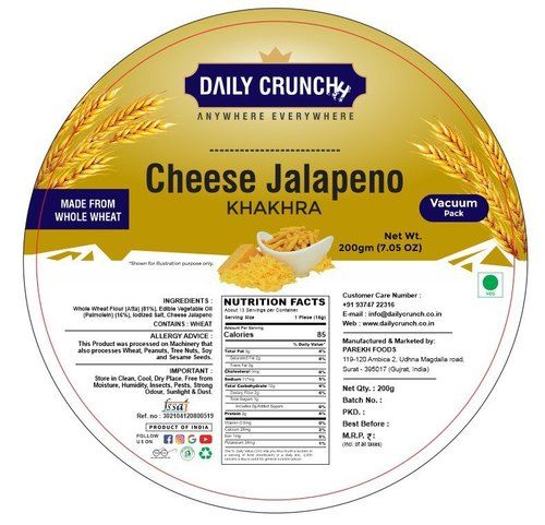 Anywhere And Everywhere Daily Crunch Cheese Jalapeno Khakhra