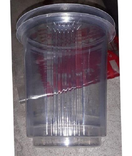 Easy to Use Long Lasting White Transparent Disposable Plastic Glass, 4 Inch