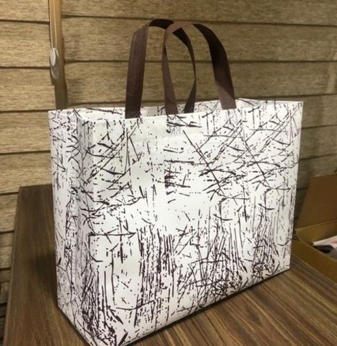 Fine Finish Loop Handle Printed Three Side Non Woven Bag For Shopping
