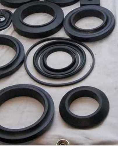 Industrial Rubber Seals In Round Shape And Black Color, Thickness 2-10 Mm