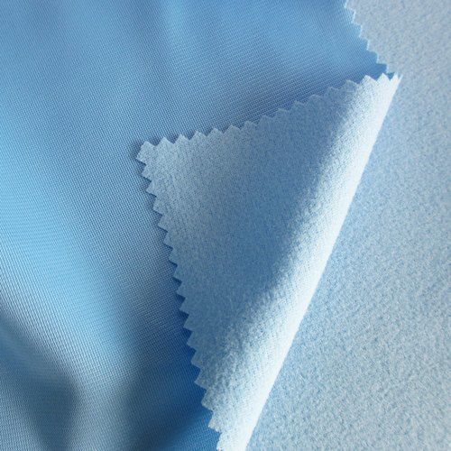 Washable Plain Light Blue Color Super Poly Fabric For Curtains With Wrinkle Resistant