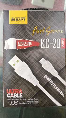 White Solid Strong Light Weight Fast Charging Usb Data Cable For Mobile Charging And Data Transfer