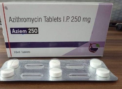 Aziem 250 Azithromycin Tablets Ip 250mg For Treat Different Kinds Of Bacterial Diseases Of The Respiratory Parcel Ear, Nose, Throat Lungs Skin And Eye In Grown Ups And Kids