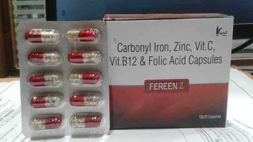 Carbonyl Iron, Zinc, Vit.C, Vit.B12 And Folic Acid, 10x10 Capsule Pack