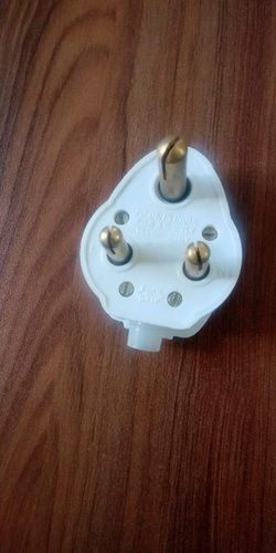 White Electrical Sockets Cheeraglight, 6 Amp 3 Pin Plug Top, For Home And Office Use