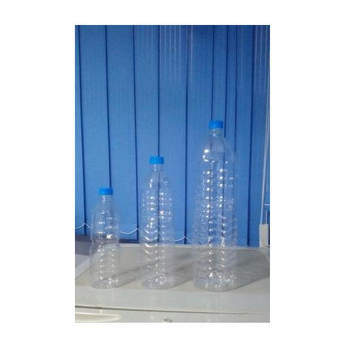 Kitchen Mate Plastic Transparent Water Empty Bottle With Screw Cap For Liquid