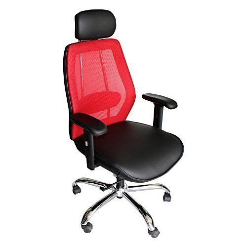 Mesh Red And Black Office Chair With Posture Sprung Seat