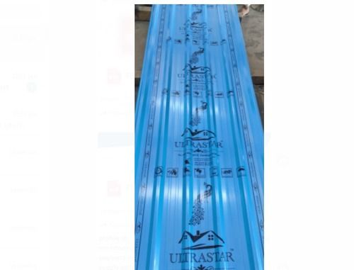 Mild Steel Blue Color Coated Profile Steel Sheet, Length 8 Feet, Thickness 0.65mm