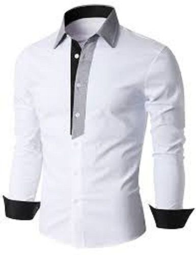 Shrink Resistance Party Wear Regular Fit Comfortable Black And White Formal Mens Shirt Collar Style: Classic