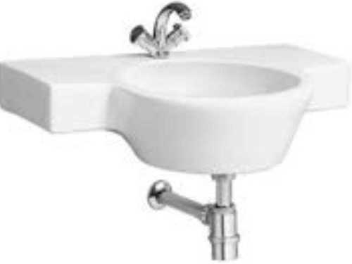 Iron Wall Hung White Wash Basins With Full Common Cera With Built Counter