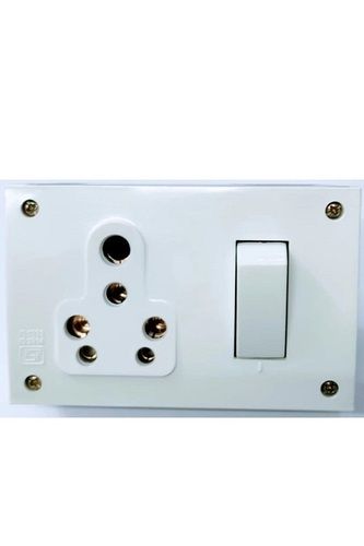 Pvc White Polycarbonate Multi Socket Electric Switch Board For Home Office School