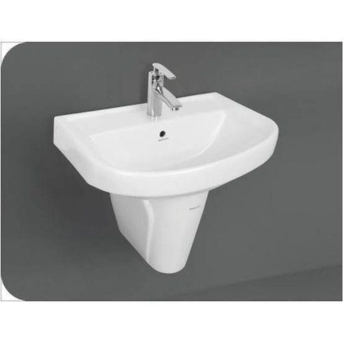 Pvc 100% Scratch Proof Ceramic Wall Mounted Wash Basin For Bathroom