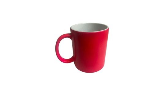 250ml Red Color Ceramic Sparkle Magic Round Shape Mug For Gifting Purpose