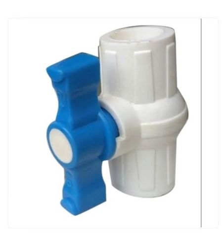 Plastic 4 Inch, Medium Pressure, Pvc Ball Valve In White Color 