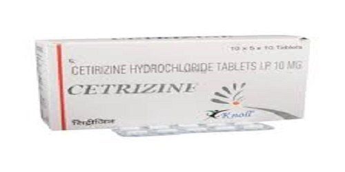 Cetrizine Hydrochloride Tablet Ip 10mg For Treat Tingling And Redness Brought About By Hives