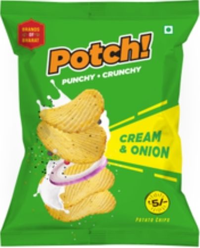 Delicious Taste Fried Potch Potato Chips Cream And Onion With 9 Months Shelf Life