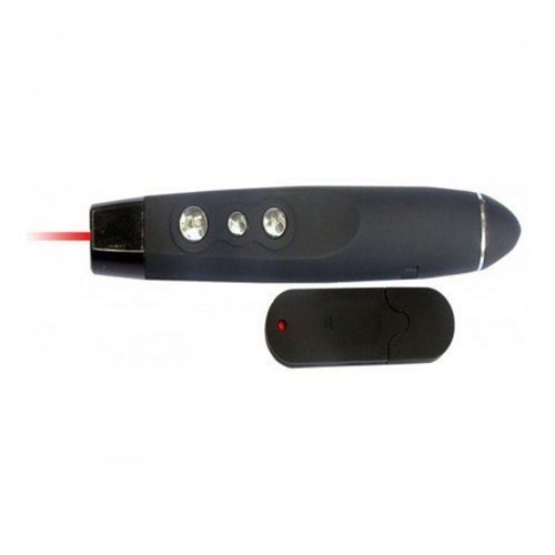 Laser Pointer And Multiple Controls Metallic 3 Button Wireless Presenter