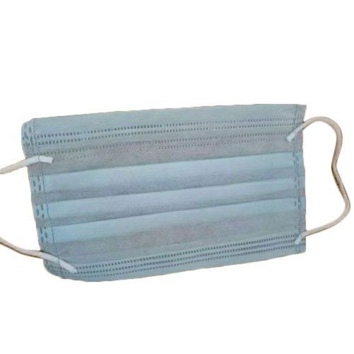 Light Blue Sewing Machine Stitched 3 Ply Earloop Disposable Face Mask