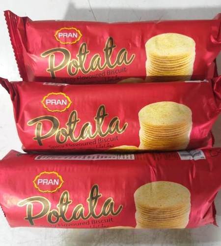 Premium Grade Easy to Digest Pran Potata Spicy Flavored Potato Biscuits
