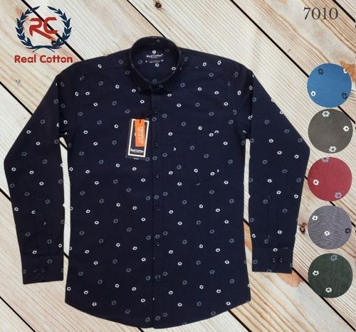 Real Cotton Casual Print 19070 Shirts For Men Age Group: 20-45