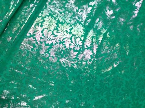 Sea Green Color Silk Fabric For Ladies Dress Uses  Density: 1.37 Gram Per Cubic Meter (G/M3)