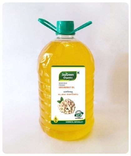 Wood Cold Pressed Groundnut Oil 5 Litre Can With 6 Months Shelf Life And 100% Pure