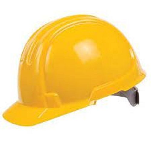 Yellow Heavy-Duty Polyethylene Open Face Construction Safety Helmet Size: 12--18