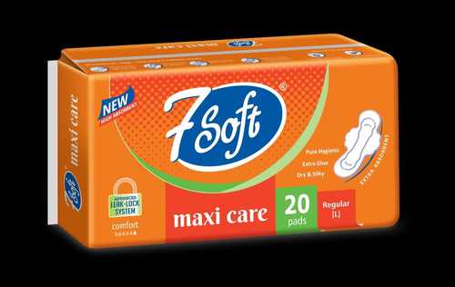 Extra Absorbent And Comfort 7 Soft Maxi Care Extra Large Sanitary Pad With 20 Pads With Wings