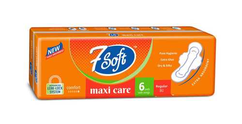 Extra Absorbent And Comfort Soft Maxi Care Sanitary Pad With 6 Pads With Wings