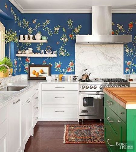 Moisture and Stains Resistant Kitchen Interior Wallpaper