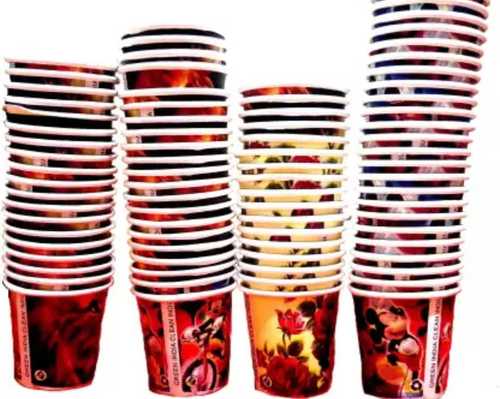 Printed Paper Disposable Cups Easy To Uses ,Recycle And Eco -Friendly