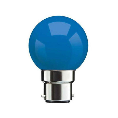 Blue Colour Led 5 Watts Bulb Light Weight And Durable In Round Shape Glass Material Usage: Home