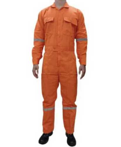 Boiler Safety Suit With Polyester Fabric And Orange Color, Full Sleeve, Hand Washable Age Group: Adults