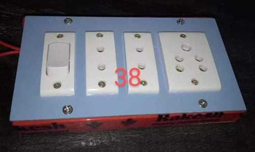 Plastic Electrical Switches With Lite Sky Blue Color For Home And Office Use