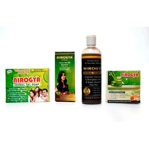 Nirogya Herbal Soap, Shampoo, Oil & Cream Combo Pack