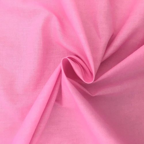 Plain Hundred Percentage Pink Color Cotton Fabric For Garments, Uniform - 100% Cotton, Light Pink Color, Plain Woven Style, Waterproof Feature, Ideal for Rainy & Summer Seasons