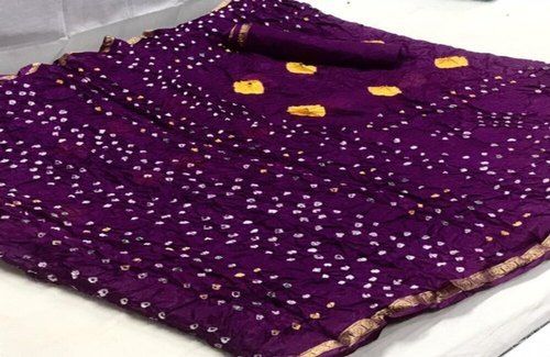 Buy Rani Saahiba Purple Bandhani Poly Chiffon Bandhani Saree - Sarees for  Women 22808744 | Myntra