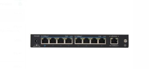 Internal Aluminium Body And 8 Port Black Color Poe Switch