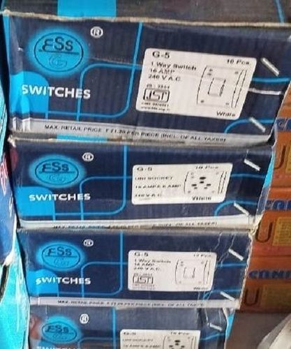 Pvc Ess Switches 16 Amp 2 Way Switch White 16 Amp Max. Current: 240 Volt (V)