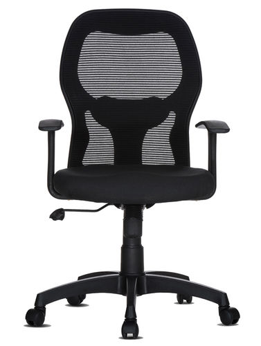 Easy To Clean Cosmos Mb Black Nylon Base Breathable Mesh Office Chair With Armrest