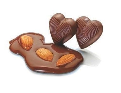 Health Nutritious, High Protein and Fiber Heart Shape Brown Colour Almond Chocolate