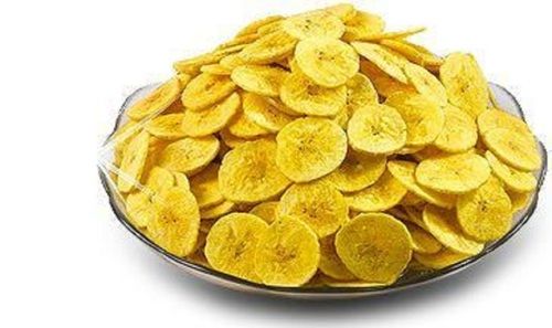 High In Potassium, Fiber And Vitamin Crispy A1 Yellow Color Banana Chips Ingredients: Wheat Flour