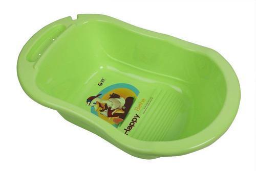 Light Green Colour Plastic Wiith Highly Durable Baby Bath Tub And Medium Size