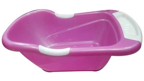 Made Pink Colour Plastic High-Quality Durable Baby Bath Tub, Size Medium