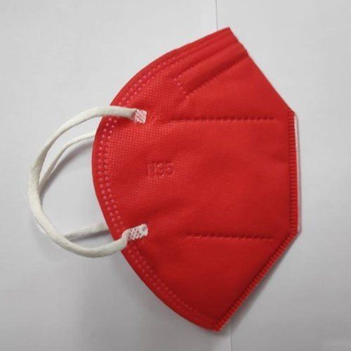 Red Color Non Woven Disposable 3 Ply N95 Face Mask For Personal Protection