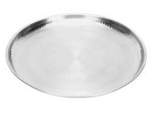 Stainless Steel Round Thali For Home Use, Round Shape And Polished Finishing