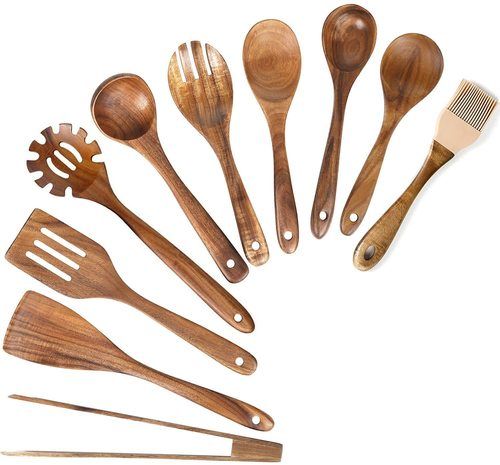 Wooden Cutlery Set For Eating And Cooking