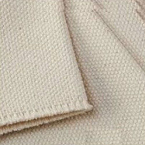 Washable 100% Pure Cotton Canvas White Colour Fabric Plain Width 58 To 60 Inches For Curtains Bed Sheets